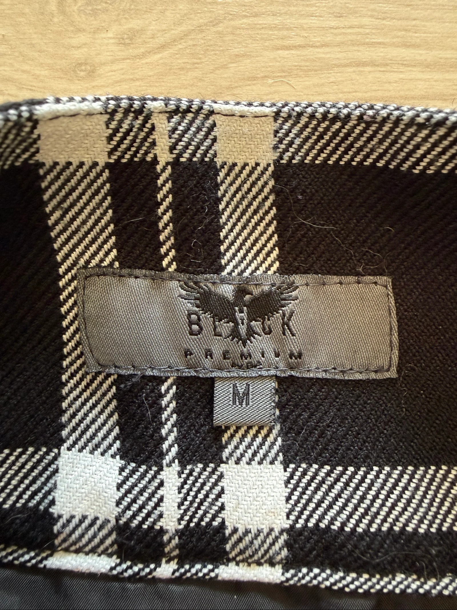 Mini schoolgirl skirt in black white gray checkered pattern Black Premium size 40 L – photo 6